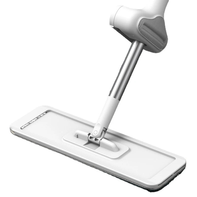 38 cm Microfibre Flat Mop and Folding Bucket Set with 360° Rotating Head
