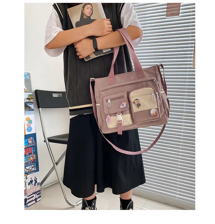 Waterproof Nylon Women's Shoulder Bag – Casual Crossbody Messenger Tote
