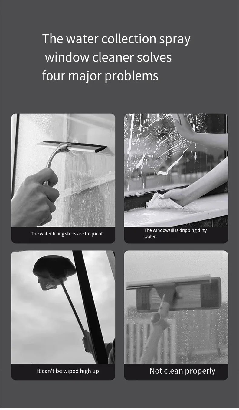 Multifunctional Cordless Electric Window Cleaner | Rechargeable Automatic Glass Cleaning Machine for Windows, Mirrors & Shower Glass