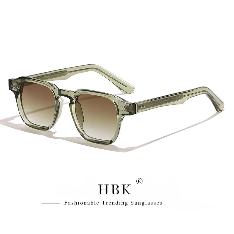 HBK Square Gradient Sunglasses — UV400 Vintage Style for Men