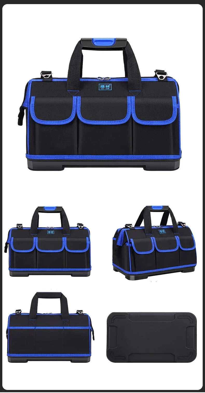 Large Oxford Cloth Tool Bag, Thickened Heavy-Duty Multi-Functional Tool Organizer for Electricians, Carpenters & Repairs