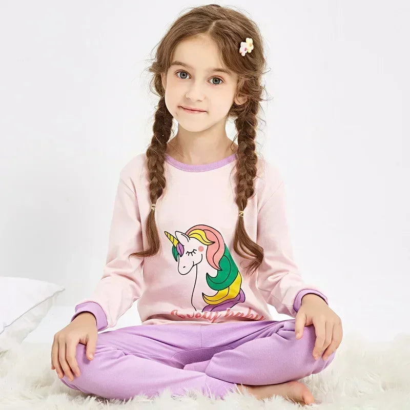 Kids Pajamas Set, 100% Cotton Soft Long Sleeve Sleepwear for Toddlers & Children Ages 2–13, Astronaut Print