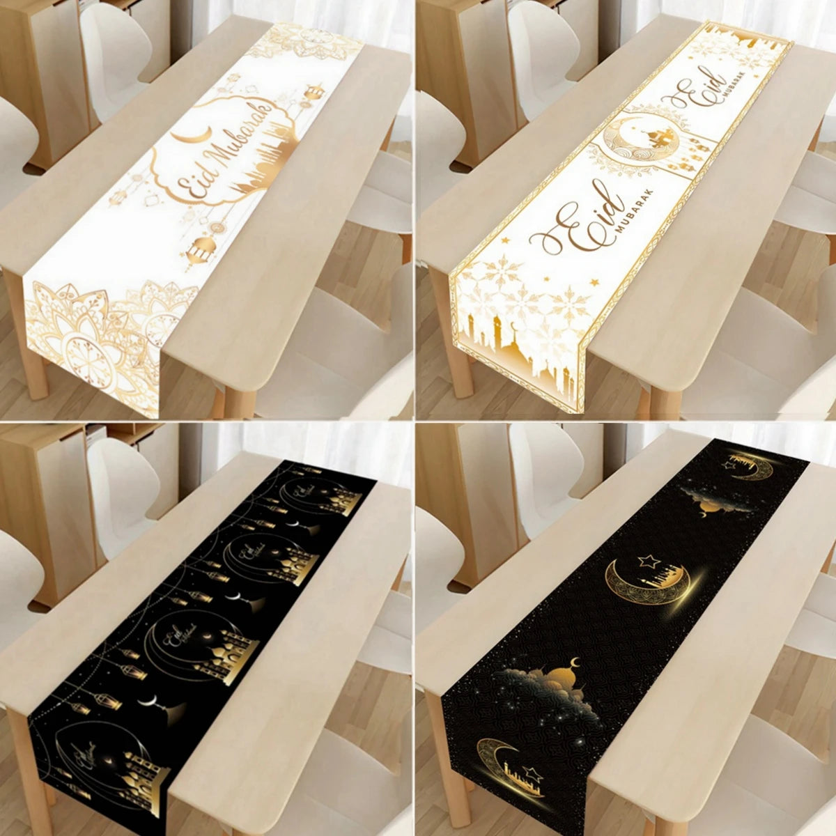 Ramadan Decoration Table Runner EID Mubarak Decor 2025  Home Tablecloth Ramadan Kareem Islamic Muslim Party Eid Al-Fitr Gifts