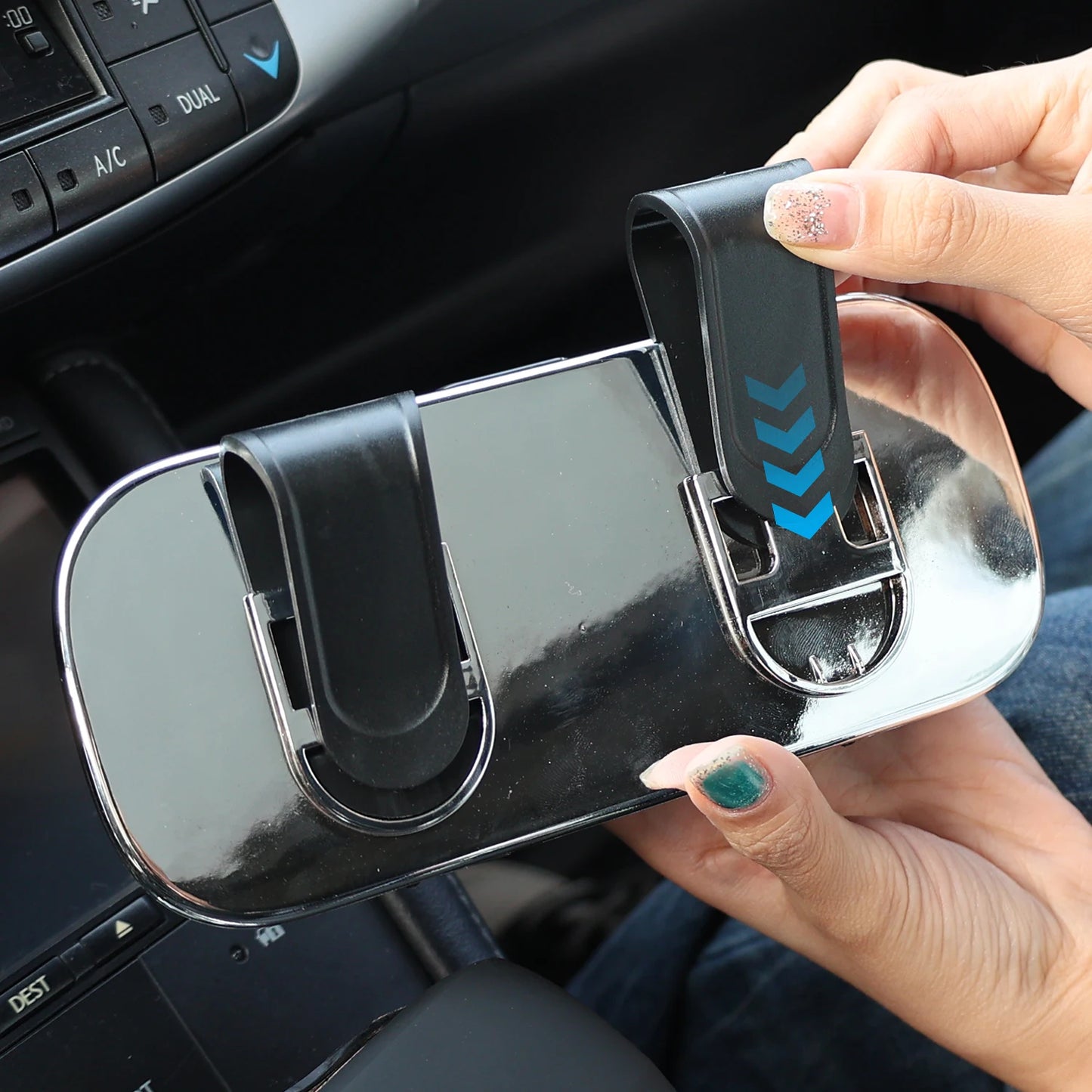Portable Car Sunglasses Holder – Glasses Case for Sun Visor, Driving Accessories