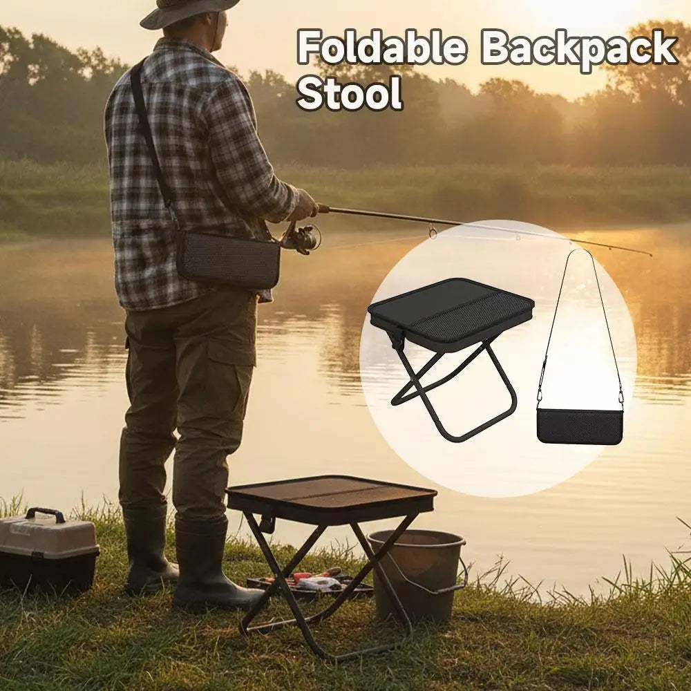 Portable Folding Camping Stool with Shoulder Bag – Lightweight Outdoor Seat for Hiking, Fishing & Picnic