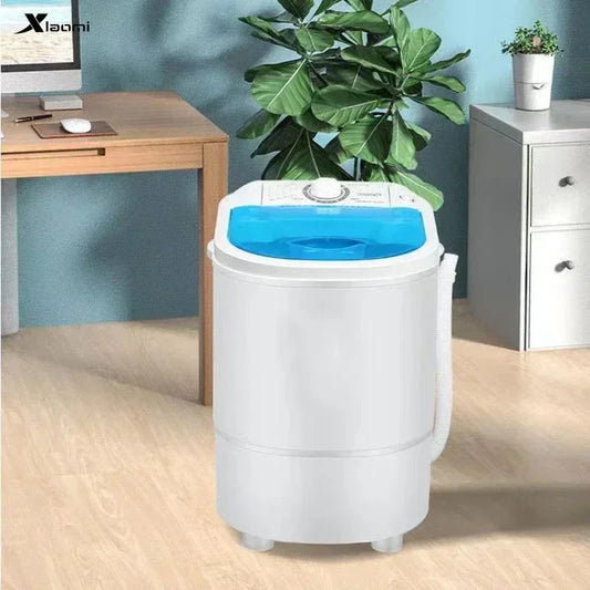 Mini single barrel washing machine. Household Semi-automatic.  Portable. For washing socks. Student dormitory washing machine.