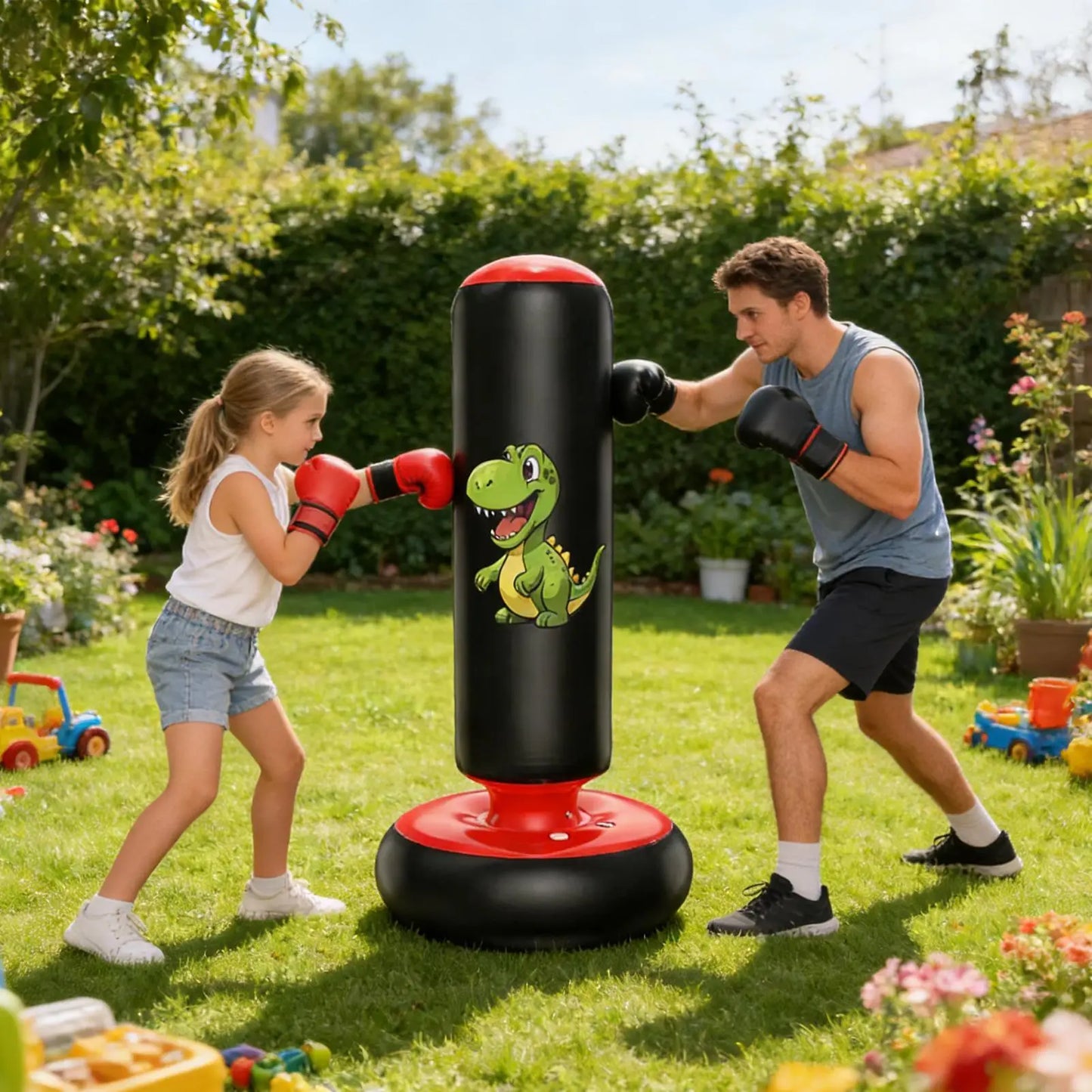 Kids Punching Bag Inflatable Training Fitness Equipment Kids Boxing Bag For Practice Karate For Teenager Boys Girls Karate ﻿