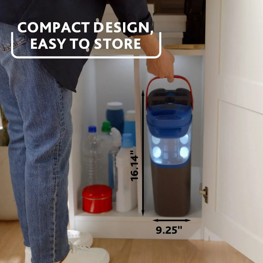 O-Cedar H2pro Flat Mop System – Dual-Tank Design Separates Clean & Dirty Water, Compact Cleaning Mop