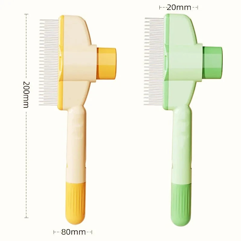 Self-Cleaning Pet Grooming Brush with One-Button Hair Removal – Deshedding & Massage Brush for Dogs and Cats – Suitable for Long & Short Hair