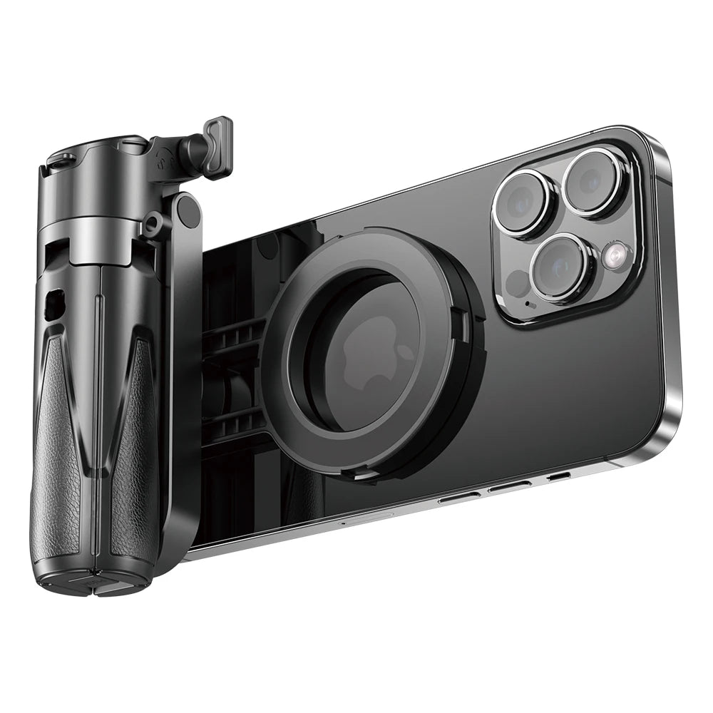 Magnetic Wireless Phone Grip & Selfie Stick Tripod – Compatible with iPhone 16/15/14/13/12 Pro Max & Samsung