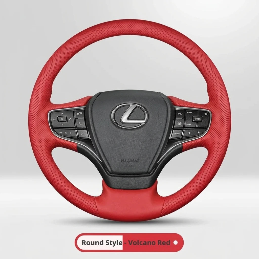 Textured Faux Leather Car Steering Wheel Cover, 38 cm