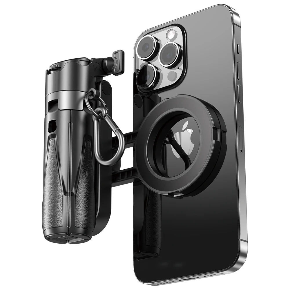 Magnetic Wireless Phone Grip & Selfie Stick Tripod – Compatible with iPhone 16/15/14/13/12 Pro Max & Samsung