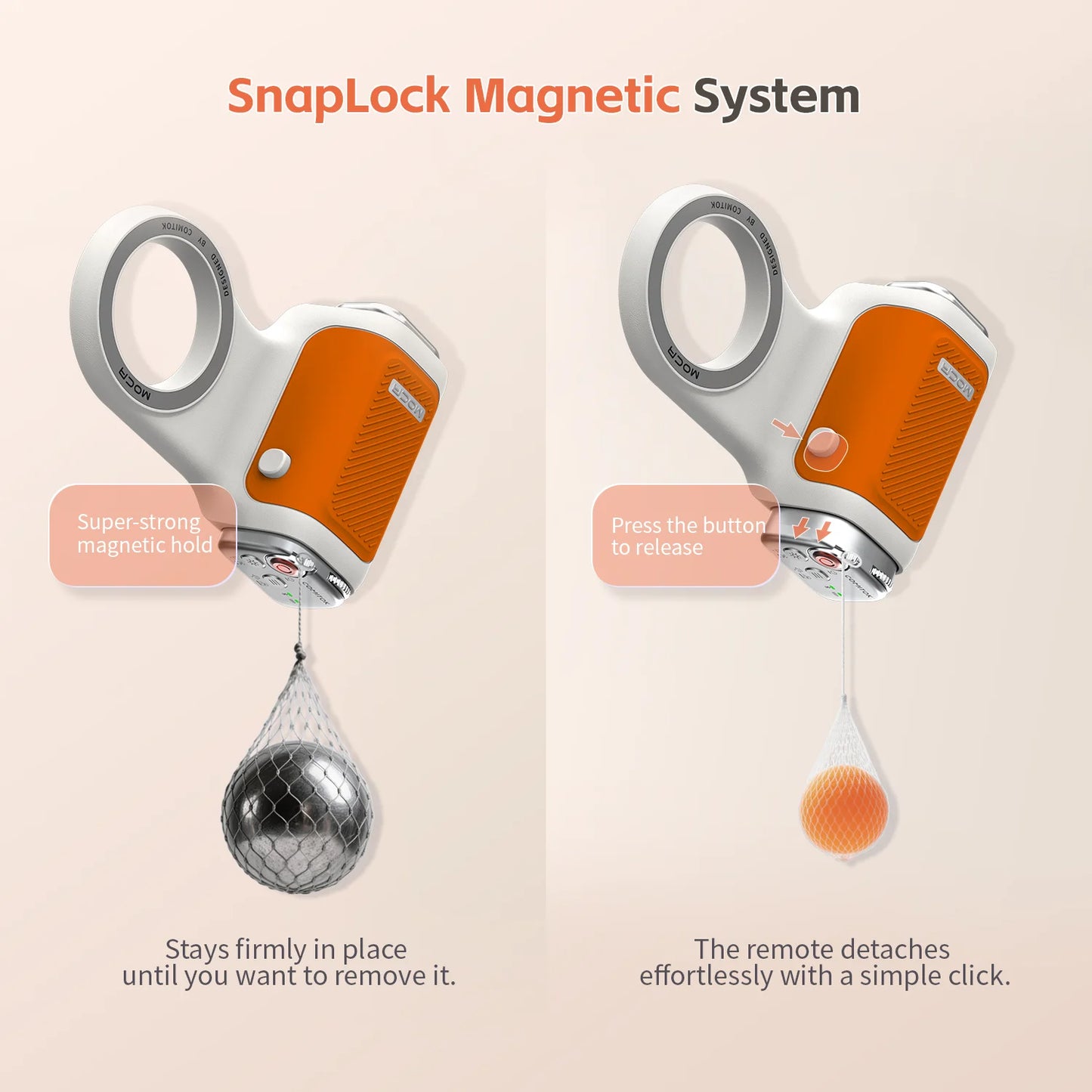 iPhone Camera Assistant with 1-Click Lens Flip Shutter Grip, Detachable Charging Remote, Optional Fill Light & Mirror for Smartphones