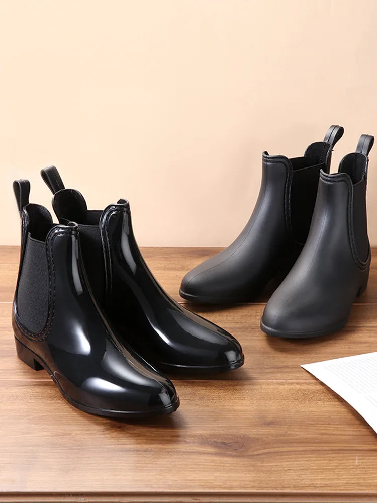 Women’s Chelsea Rain Boots – Waterproof, Anti-Slip, Comfortable Garden Shoes with Fashion Rubber Sole (2025 Style)