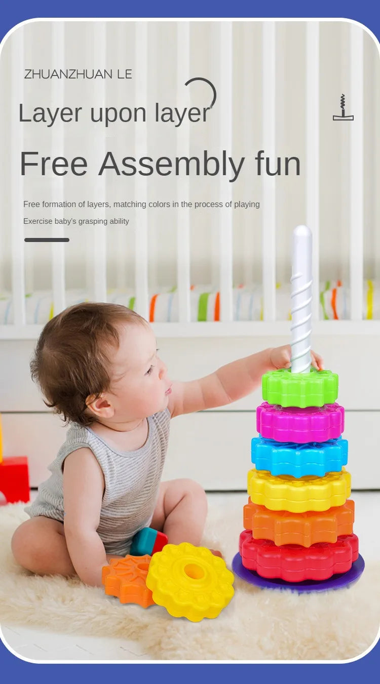 Rainbow Spinning Stacking Tower
