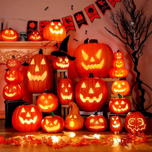 Decorative Pumpkin Lantern – Halloween Prop & Outdoor Pumpkin Light Decoration