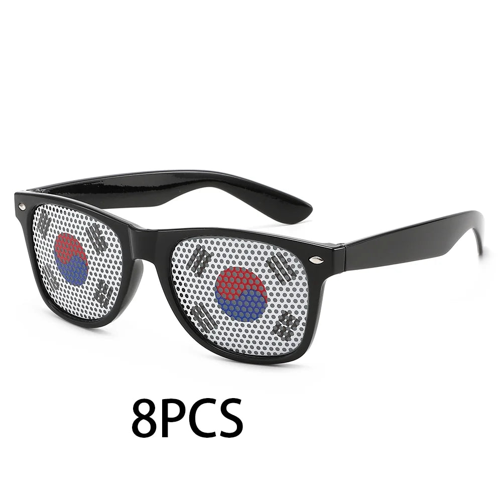 8PCS HD Vision Flag Sunglasses – Football Fan Sports Party Eyewear