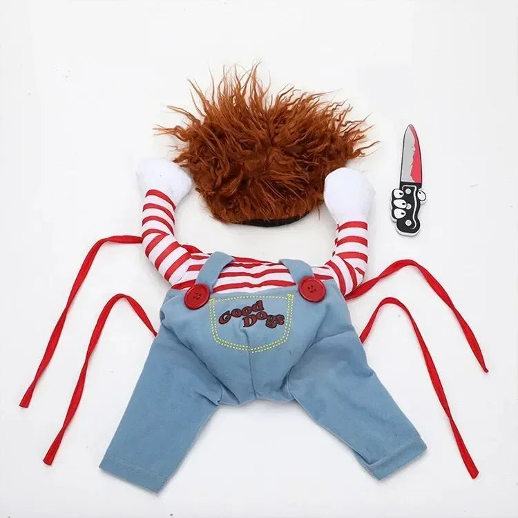 Halloween Stuffed-Body Pet Costume with Wig Hat