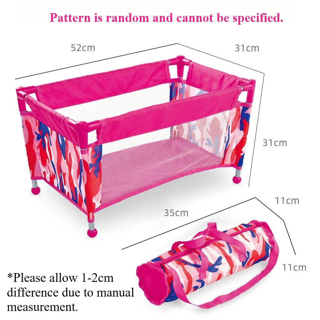 Baby Doll Crib & Pack-n-Play Set with Carry Bag — Fits Up to 18" Dolls