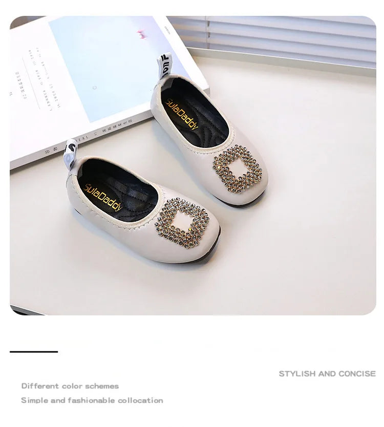Children's PU Leather Princess Flats – Non-Slip, Soft, Classic Ballet Moccasins
Perfect for Spring & Autumn | Girls' Slip-On Dress Shoes