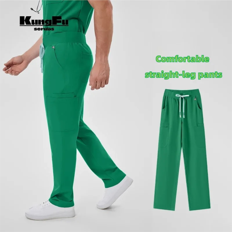 Men's Fluid-Resistant Medical Scrubs Set — Soft Breathable 2-Piece Healthcare Uniform
