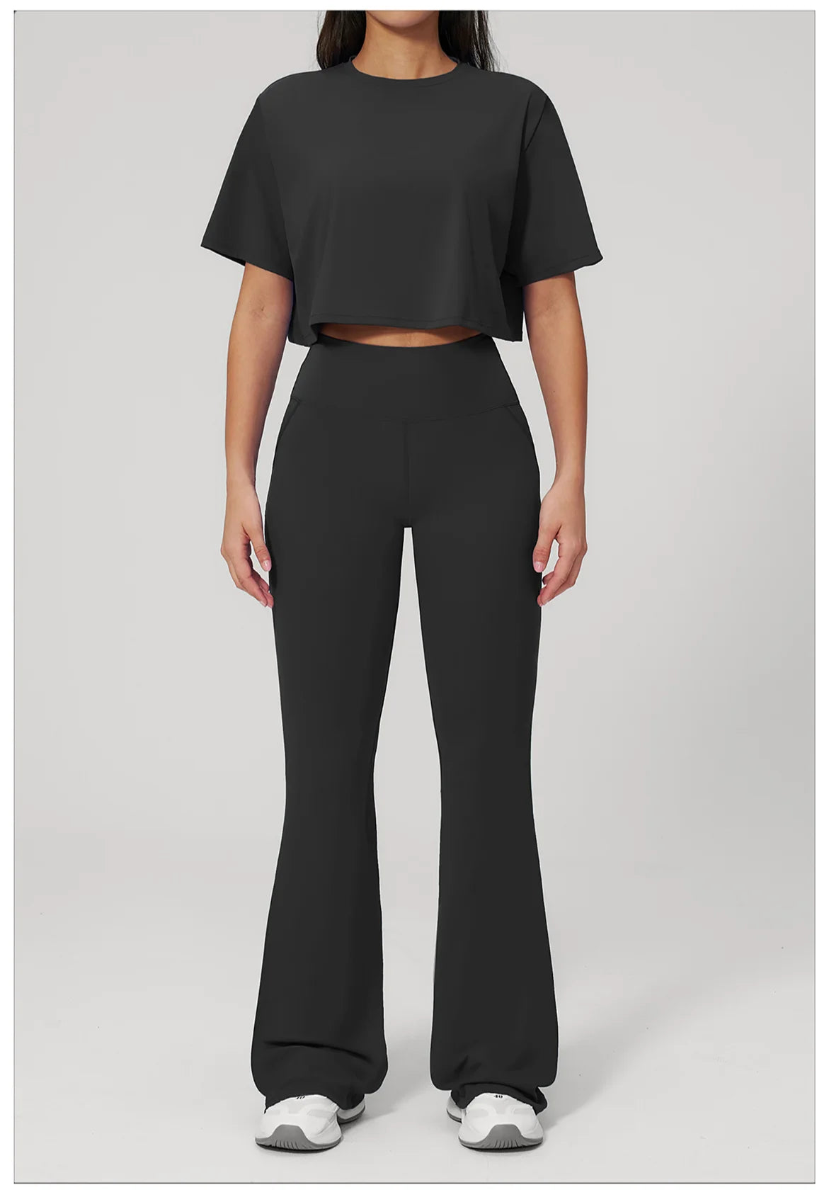 Women's 2-Piece Seamless Yoga Set – Leggings & Crop Top