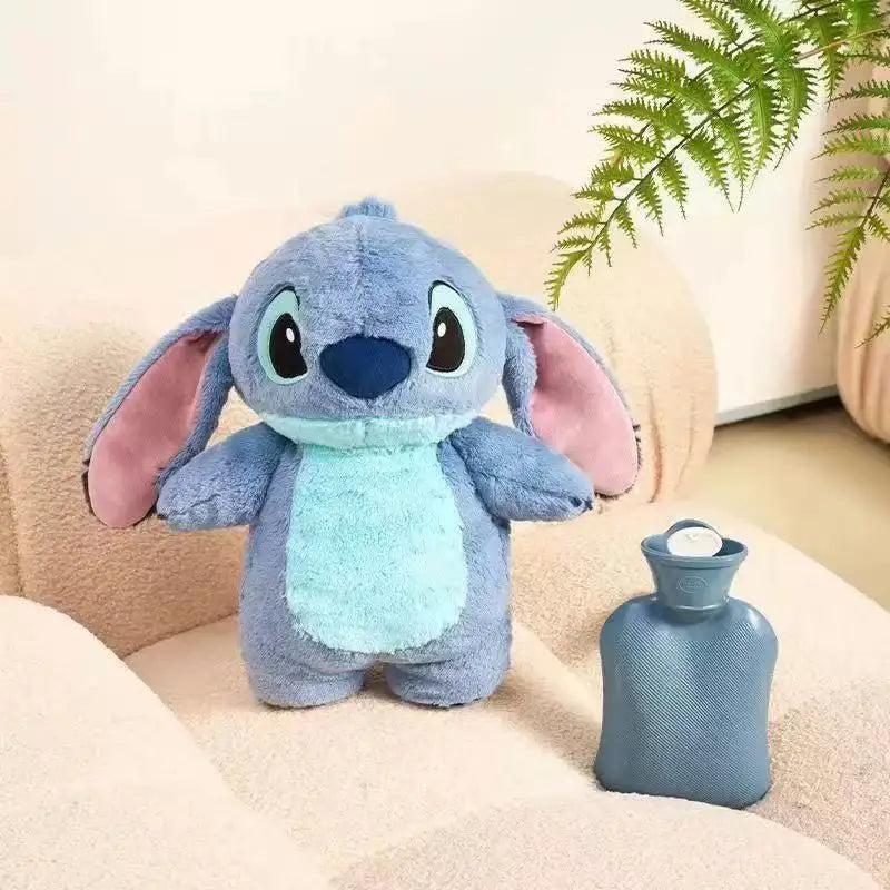 Anime Stitch Plush Hot Water Bottle, Extra Large Soft Hand Warmer, Cozy Winter Heating Bag Gift