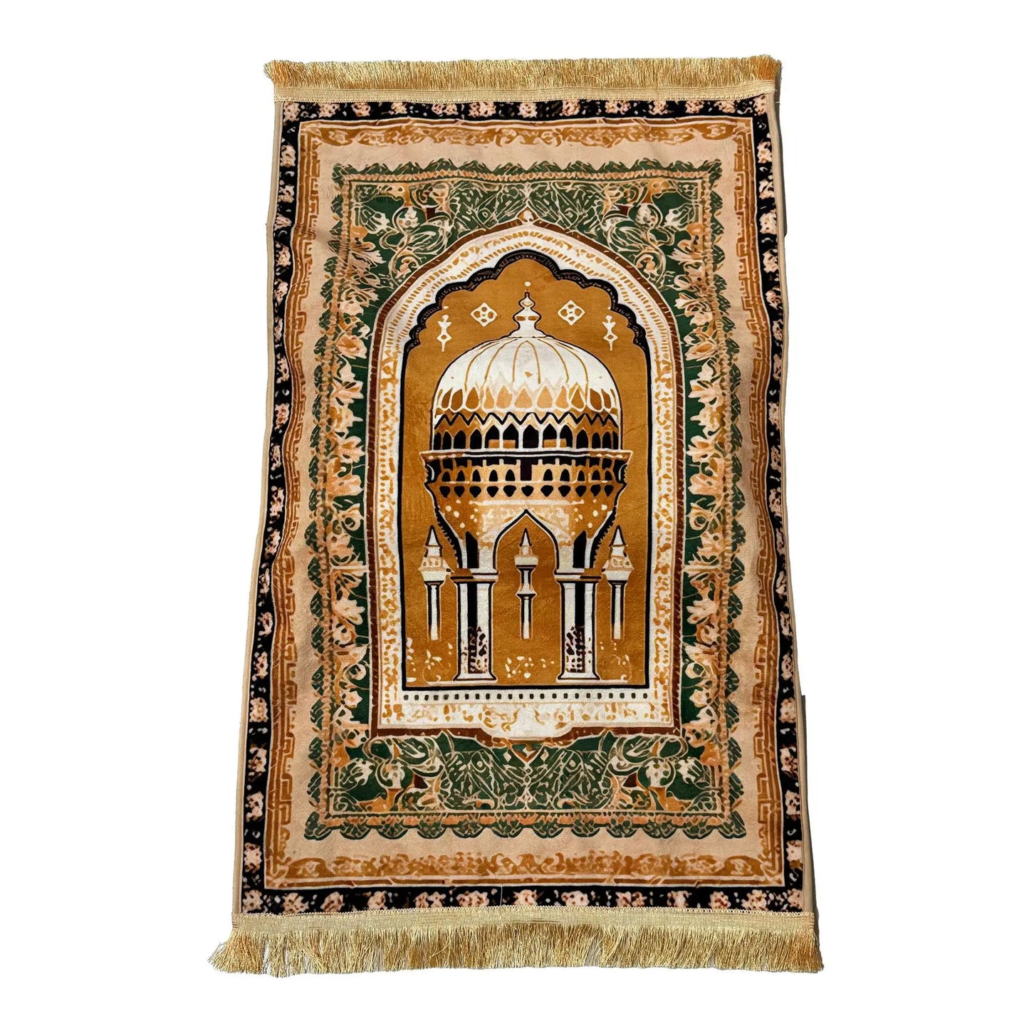 Islamic Prayer Rug 70×110cm Muslim Prayer Mat with Vintage Pattern and Tassels