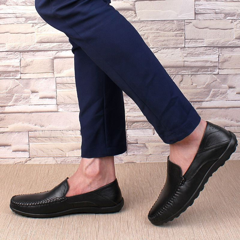 Men’s Genuine Leather Loafers – Italian-Style Breathable Slip-On Dress Shoes | Casual & Formal Fit, Plus Sizes