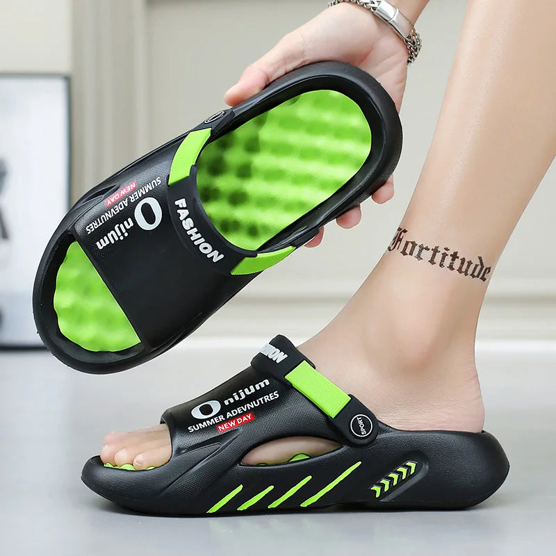 Men's EVA Platform Slides — Soft-Sole Sandals for Indoor & Outdoor Wear