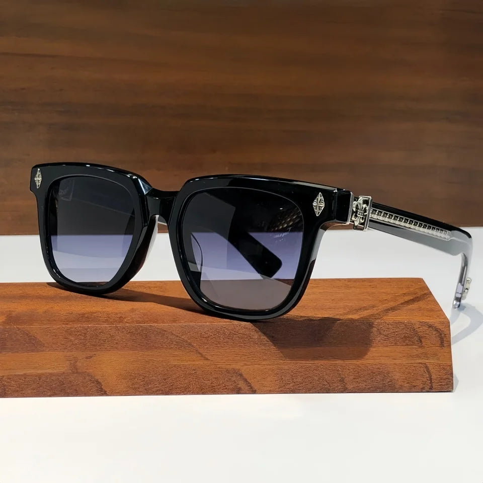 Charmlibrary Acetate Punk Sunglasses — UV400 Gradient Retro Eyewear