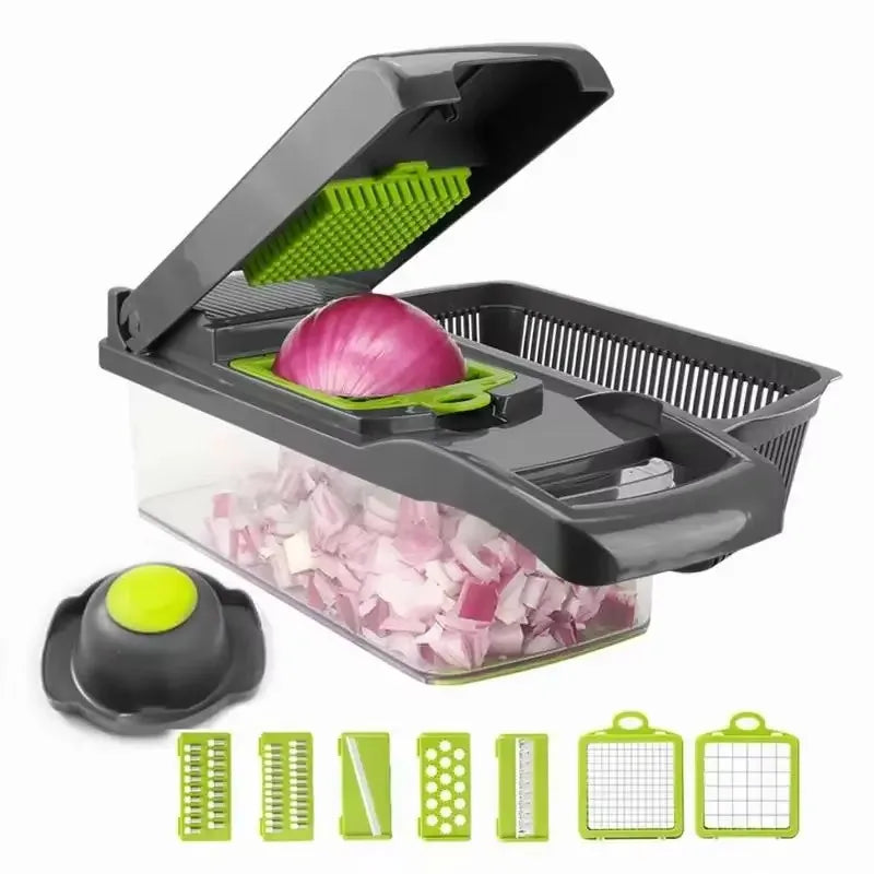 Vegetable Slicer and Grater with Collection Container