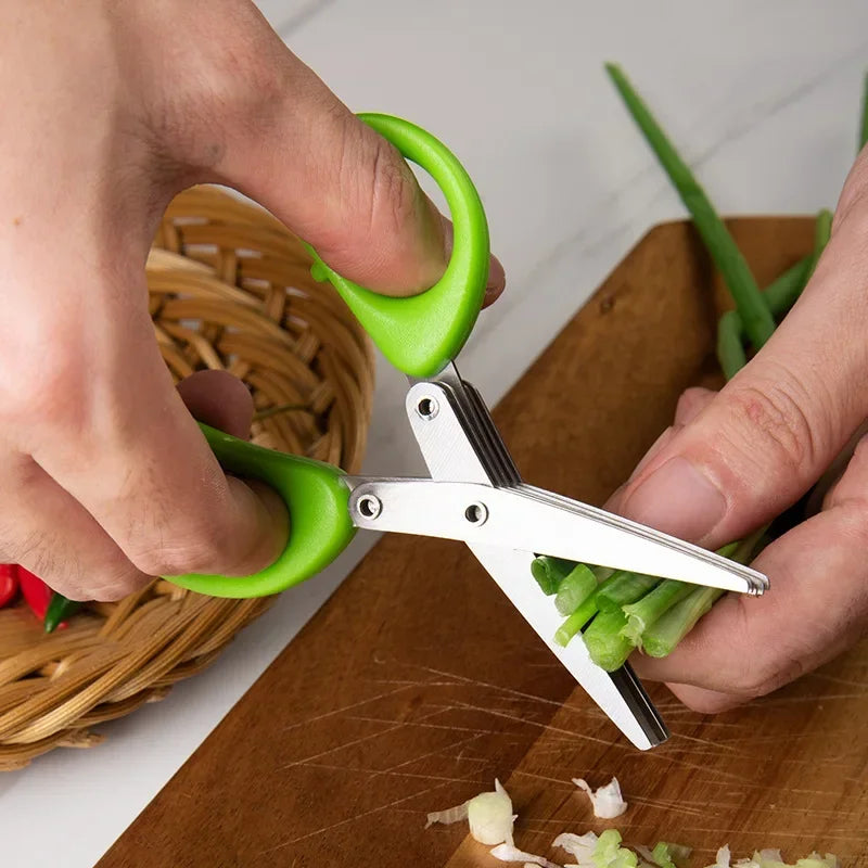 Premium Stainless Steel Kitchen Shears with Multi-Layer Blades for Fast Food Preparation