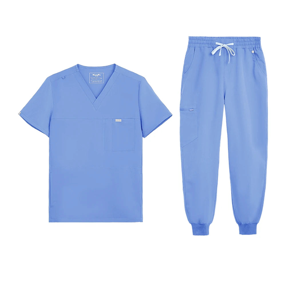 Men's Antibacterial Surgical Scrubs Set — Soft Breathable 2-Piece Medical Uniform