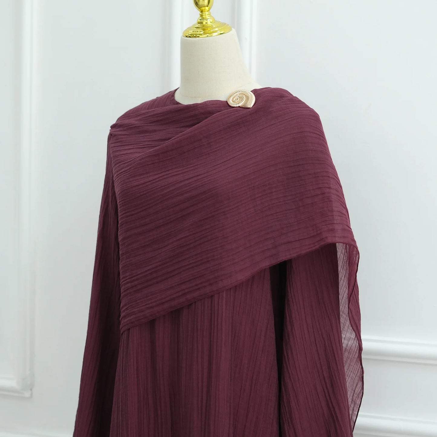Women’s Two-Piece Modest Cardigan Set – Elegant Middle East Islamic Abaya Dress for Ramadan & Eid