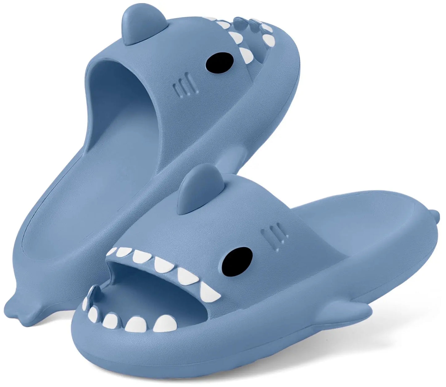 Shark Slides – Cloud Slippers for Men & Women | Summer Open-Toe Sandals | Anti-Slip Casual Beach, Pool & Shower Shoes