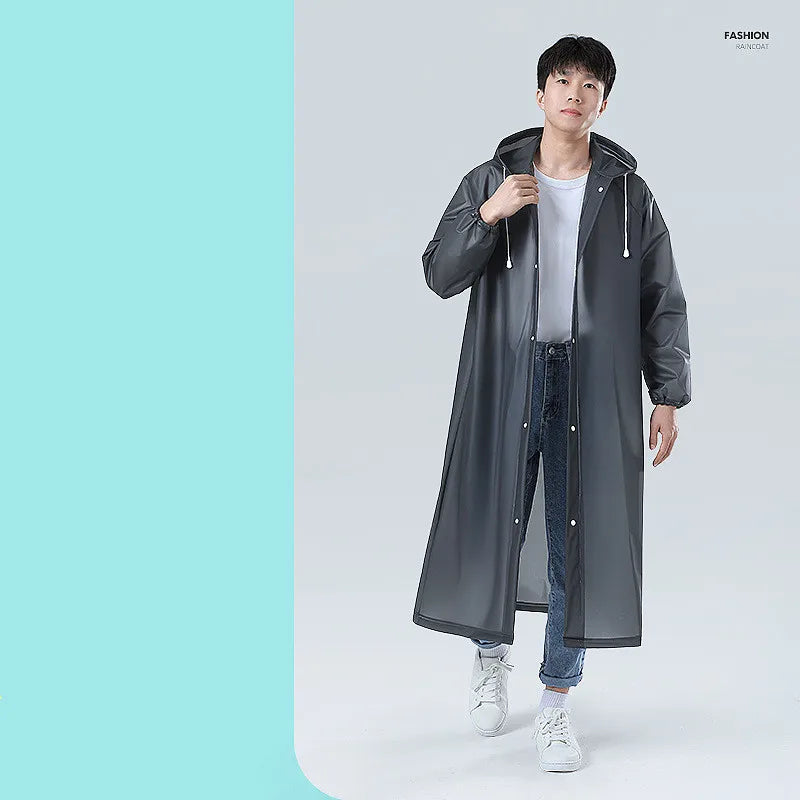 Reusable Hooded Rain Poncho – Waterproof & Spill-Proof for Men and Women