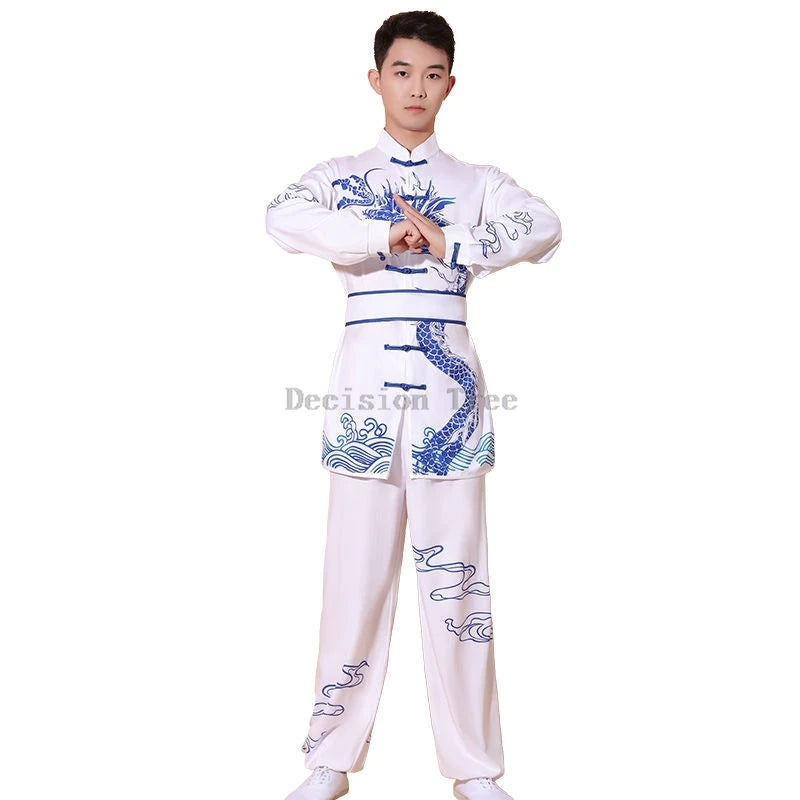 2025 festival performance martial arts clothes dragon and lion dance drum training costume new classic kungfu exercise tracksuit