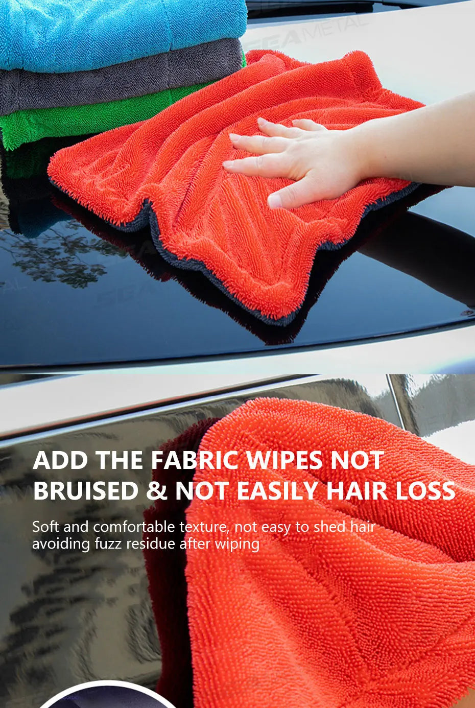 Heavy-Duty Microfiber Car Drying Towel 1200 GSM