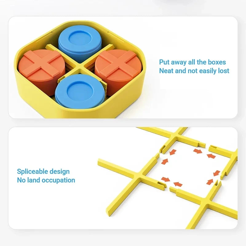 Tic-Tac-Toe Bolt Game – Compact & Portable Strategy Board Game for Kids and Family Fun