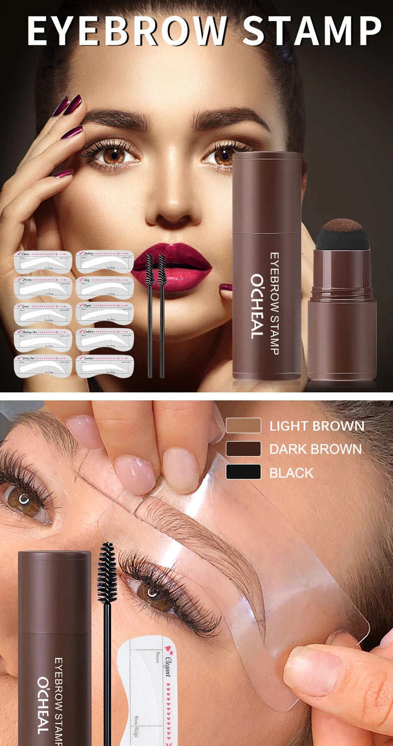 O'CHEAL Eyebrow Stamp Powder and Hairline Touch-Up Kit