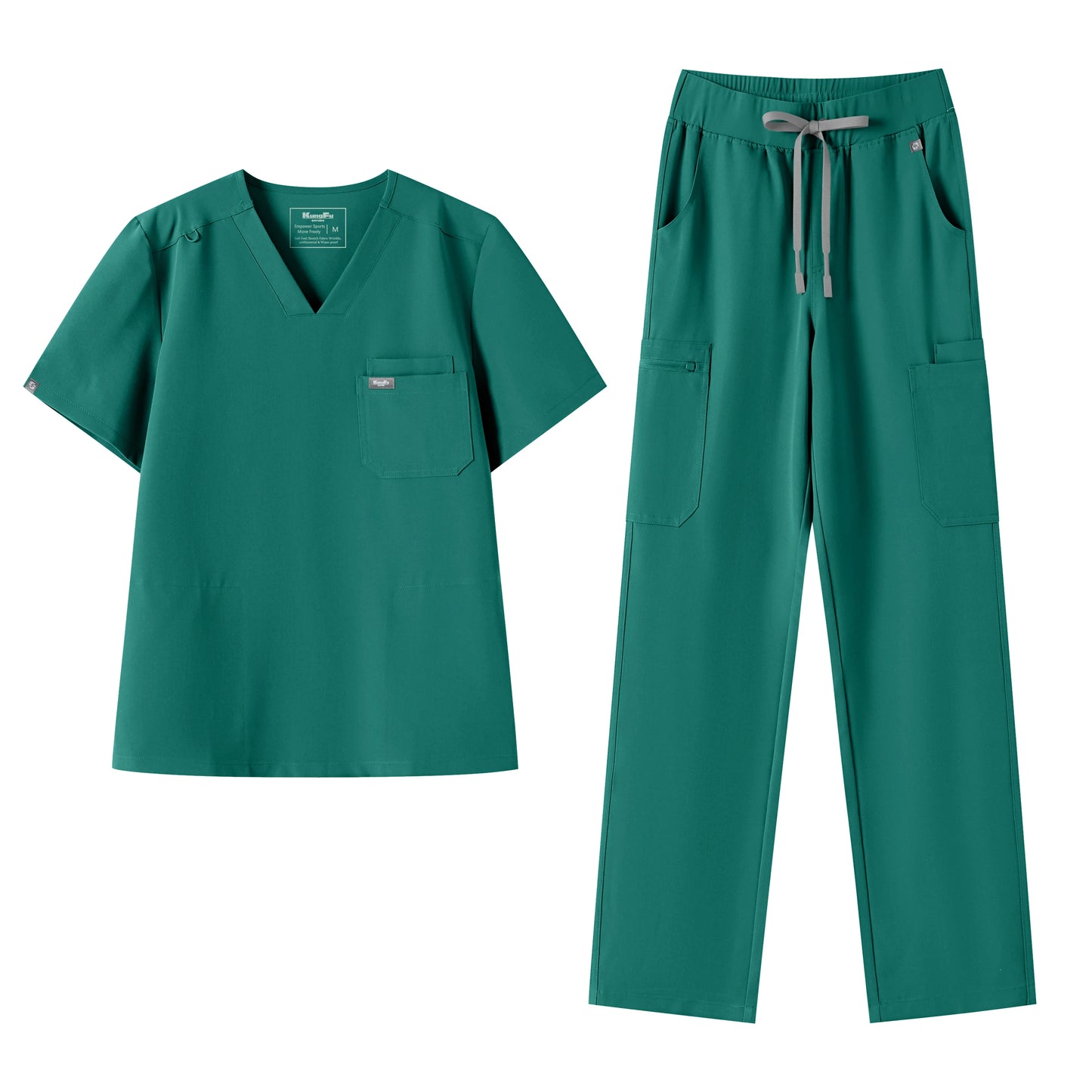 Men's Fluid-Resistant Medical Scrubs Set — Soft Breathable 2-Piece Healthcare Uniform