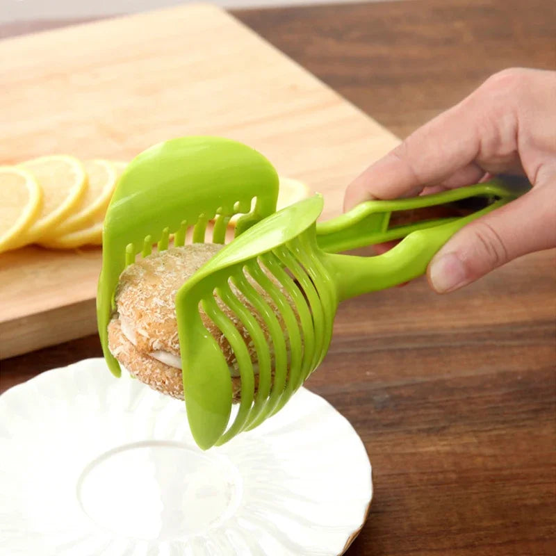 Galavilly Handheld Tomato and Lemon Slicing Guide, Fruit and Vegetable Holding Clip for Kitchen Food Prep