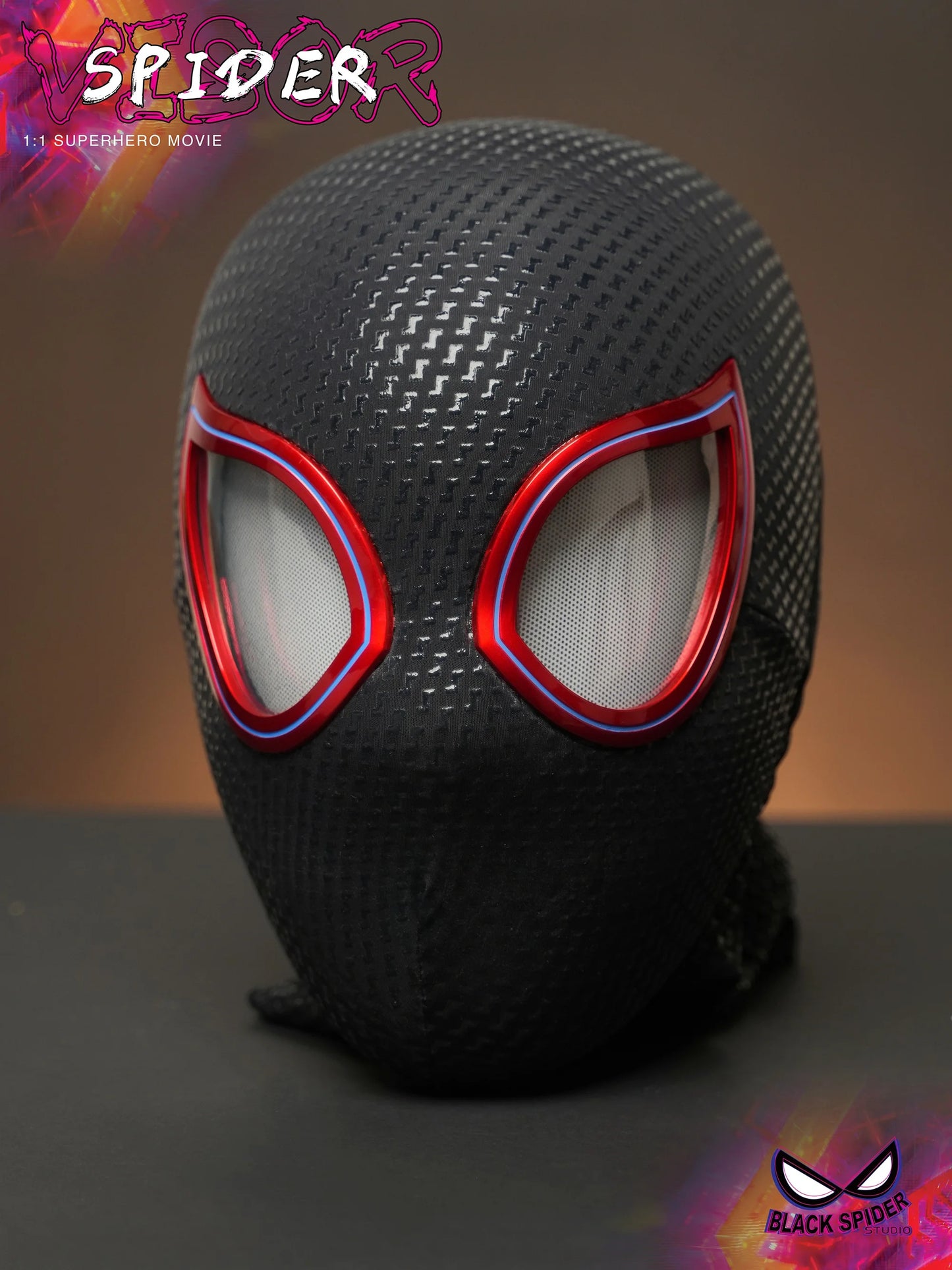 Marvel Miles Morales Spider-Man Moving Eyes Electronic Mask – 1:1 Cosplay Headgear with Remote Control