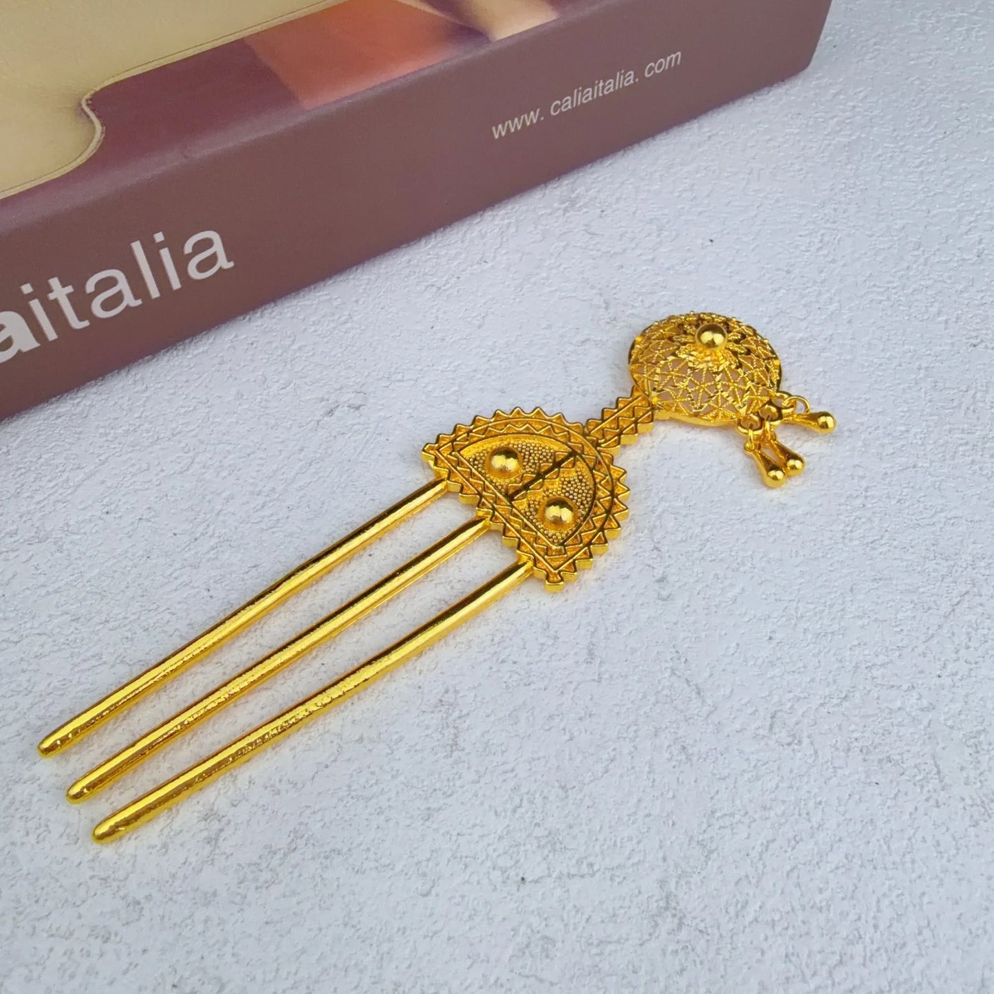 African Ethiopian Eritrean Habesha Dubai 24K Gold-Plated Flower Pendant 6-Piece Jewelry Set