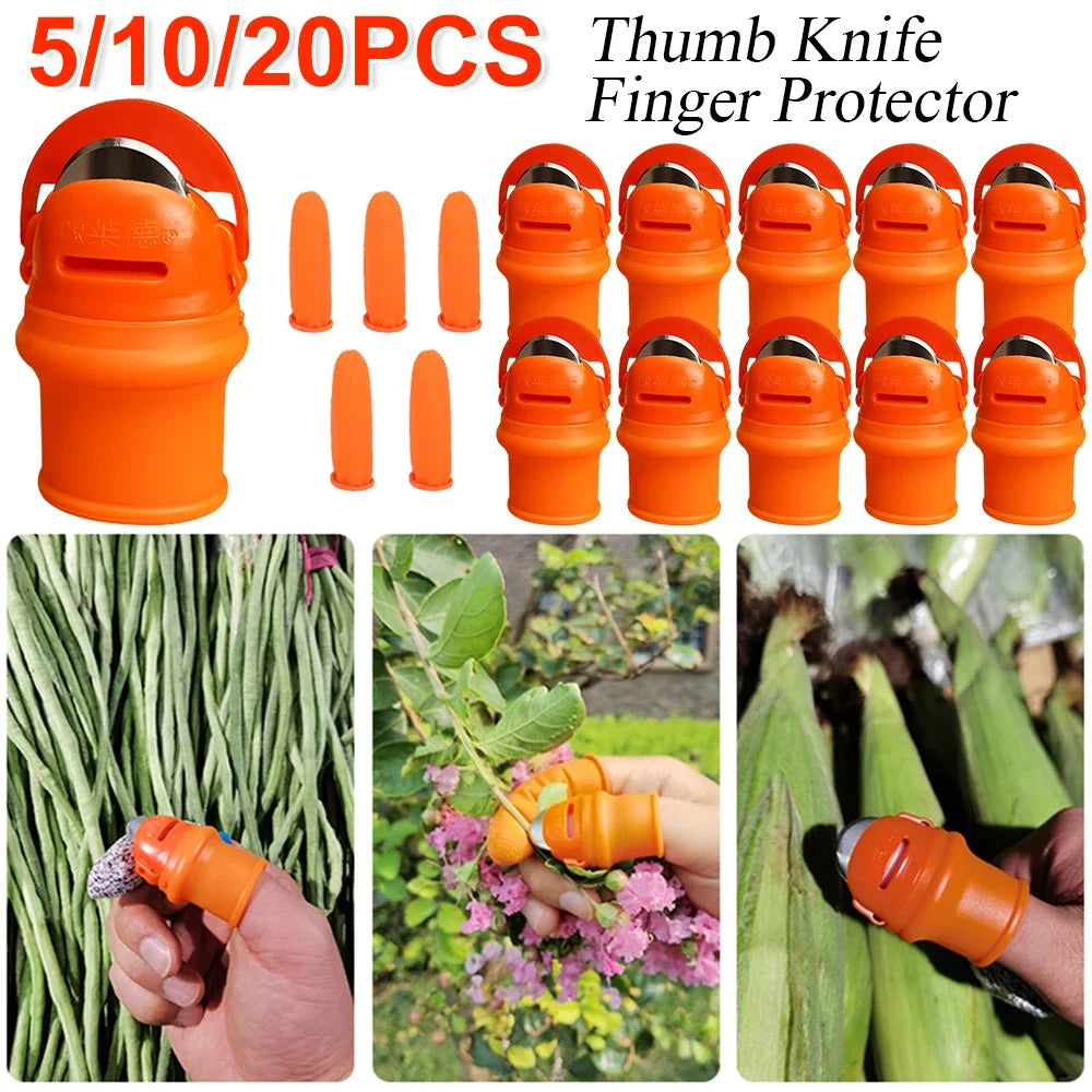 Vegetable Picking Thumb Knife with Finger Protector – Fingertip Cutter for Harvesting, Gardening & Plant Care