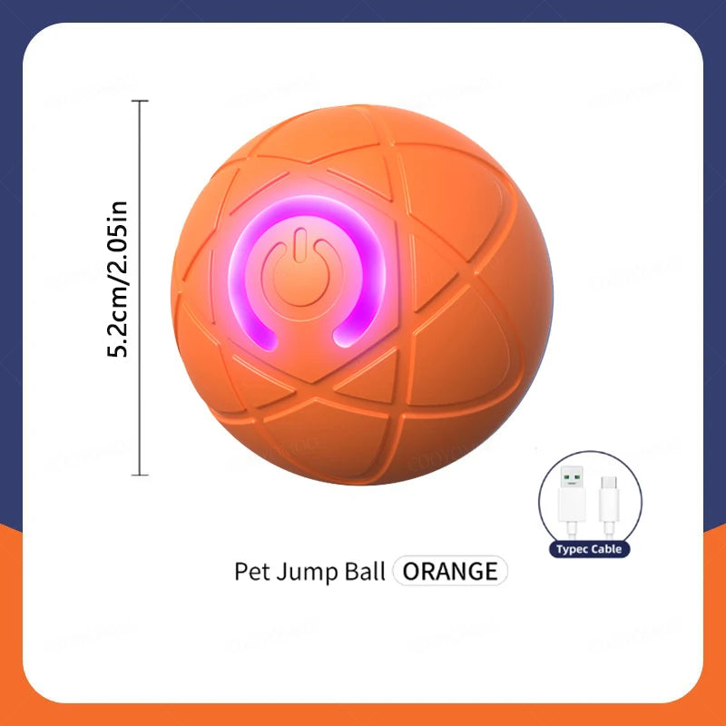 USB Rechargeable Interactive Pet Ball, Automatic Moving Toy for Puppies, Dogs, and Cats