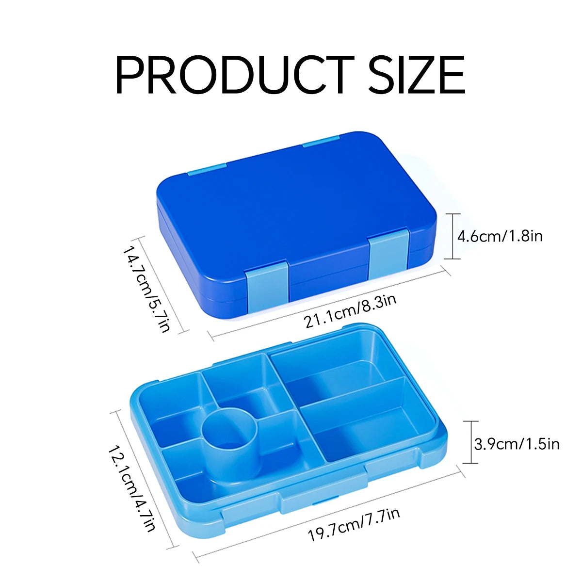 Cartoon Printed Microwavable Bento Lunch Box with 5 Compartments