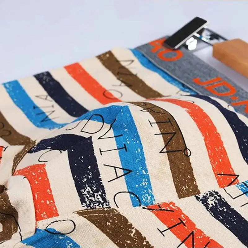 4-Pack Men's Cotton Boxer Shorts with Print Design