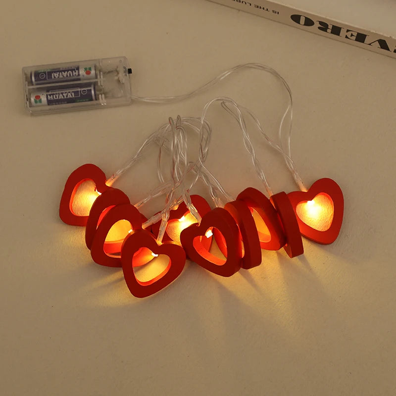 10 LED Heart String Lights – Decorative Garland for Valentine’s Day, Weddings, Birthdays, and Home
